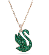 Swar*vski - Iconic Swan pendant Swan - Green - Rose gold-tone plated - (5650067)